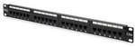 Patch-panel 19" 24x RJ45 U/UTP kat. 5e 1U czarny (RAL 9005)