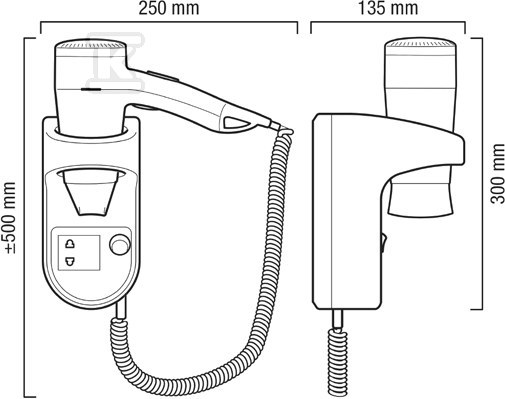 Hotel hair dryer 1600 W PREMIUM SMART - 55330153