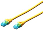 Patch cord RJ45/RJ45 U/UTP cat.5e yellow 0.5m