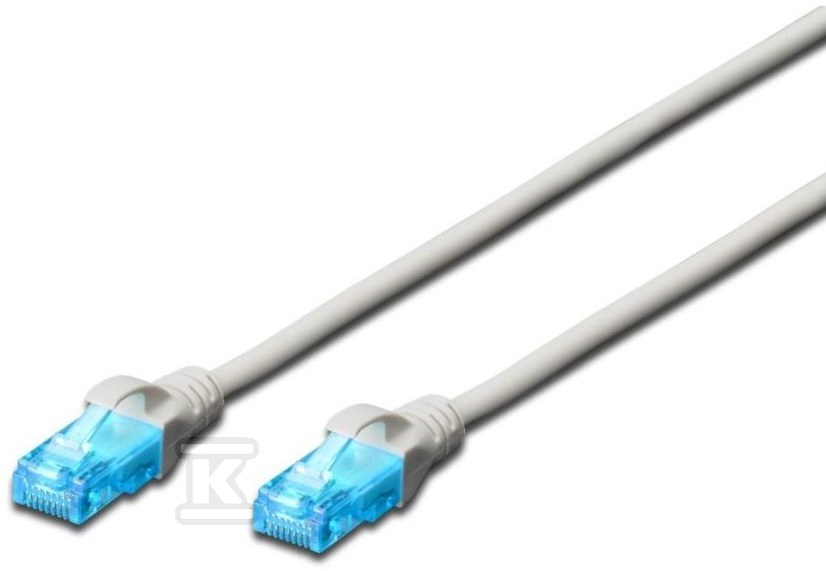 Patch cord RJ45/RJ45 U/UTP cat.5e gray - DK-1512-010