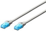 Patch cord RJ45/RJ45 U/UTP cat.5e gray 1m