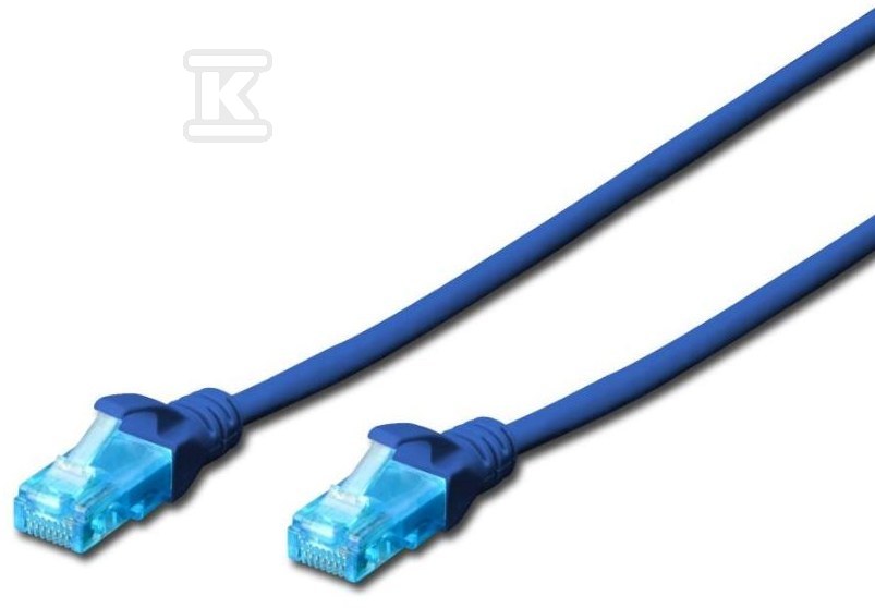 Patch cord RJ45/RJ45 U/UTP cat.5e blue - DK-1512-020/B