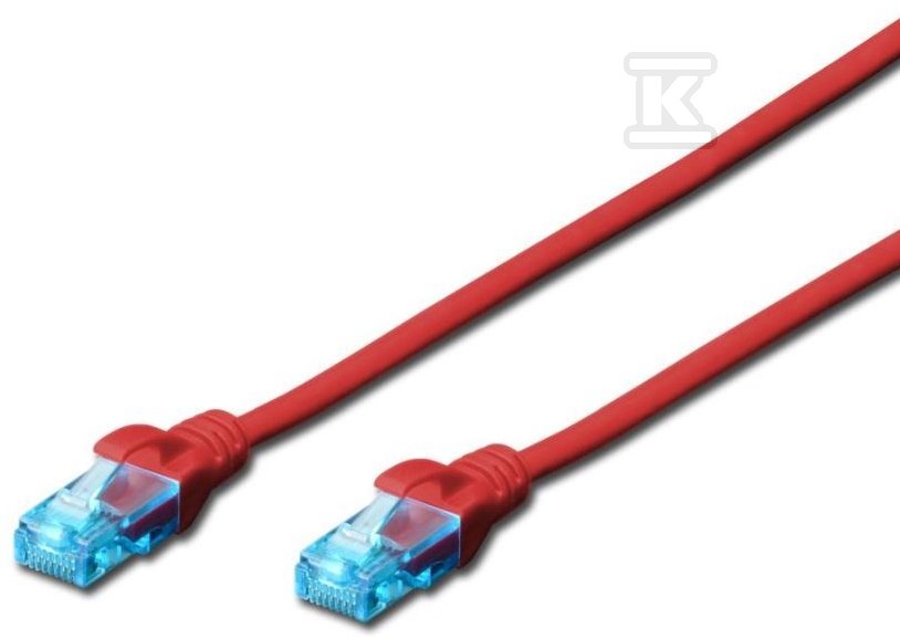 Patch cord RJ45/RJ45 U/UTP cat.5e red - DK-1512-005/R