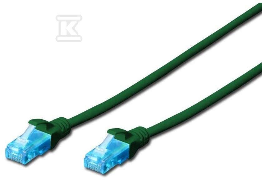 Patch cord RJ45/RJ45 U/UTP cat.5e green - DK-1512-020/G