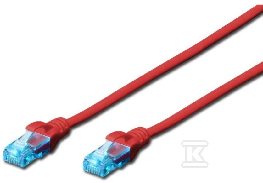 Patch cord RJ45/RJ45 U/UTP cat.5e red - DK-1512-030/R