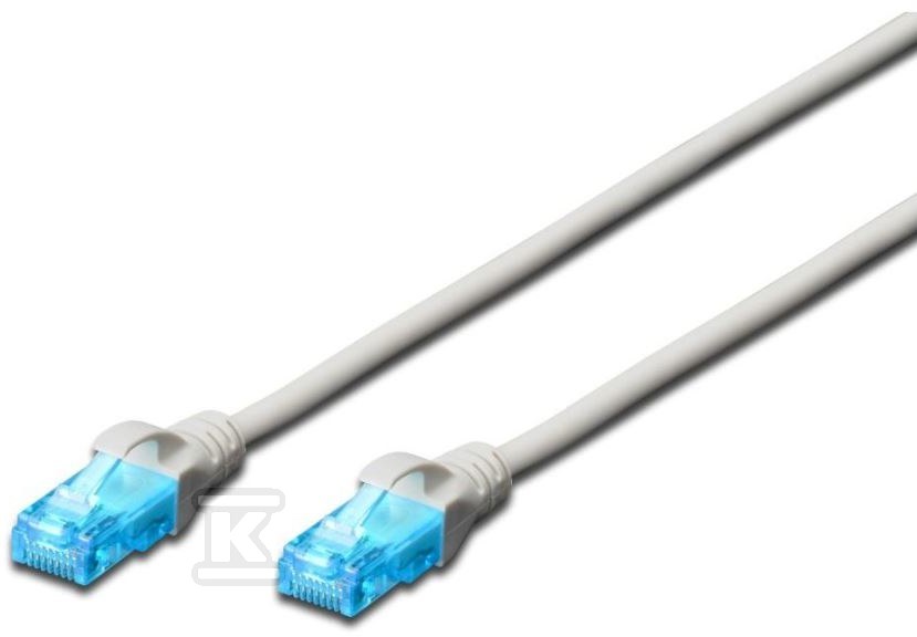 Patch cord RJ45/RJ45 U/UTP cat.5e gray - DK-1512-0025