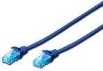 Patch cord RJ45/RJ45 U/UTP cat.5e blue 0.5m