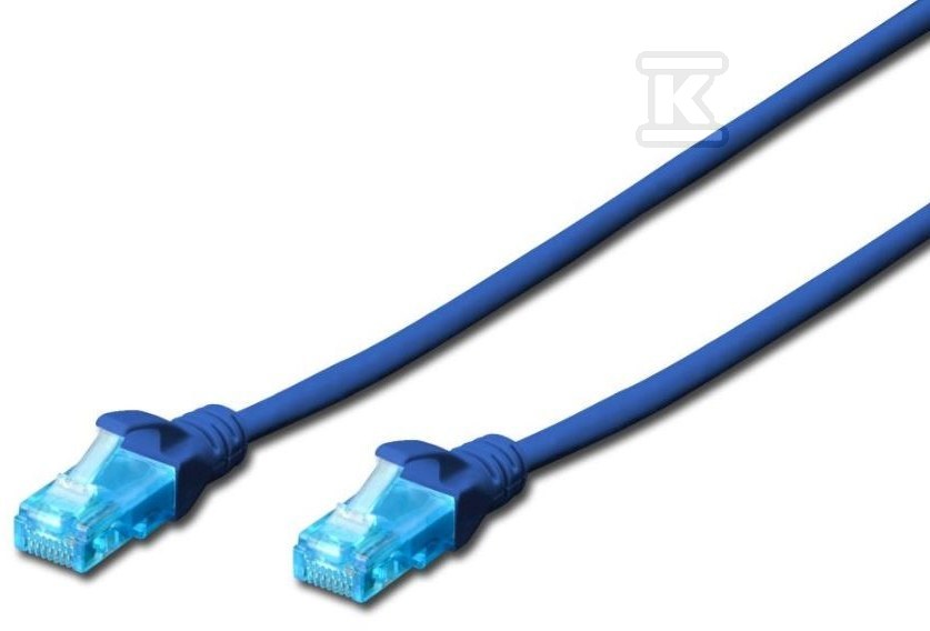 Patch cord RJ45/RJ45 U/UTP cat.5e blue - DK-1512-010/B