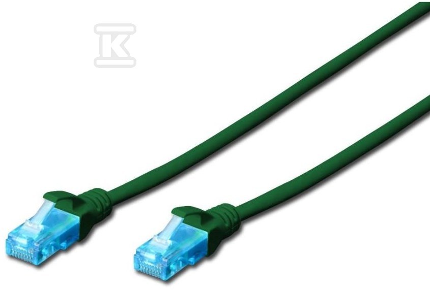 Patch cord RJ45/RJ45 U/UTP cat.5e green - DK-1512-010/G