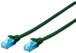 Patch cord RJ45/RJ45 U/UTP cat.5e green 1m