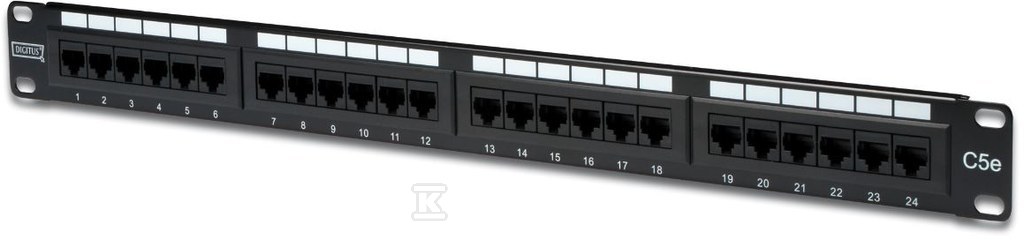 Patch-panel 19" 24x RJ45 U/UTP kat. 5e - DN-91524U