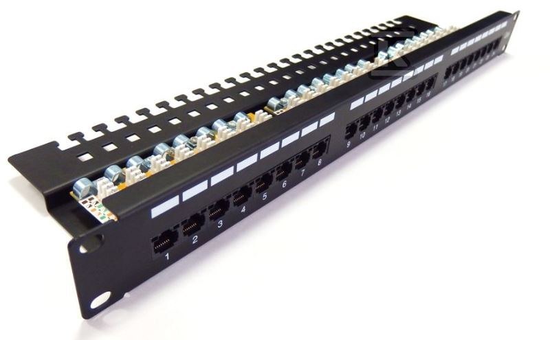 Patch-panel 19" 24x RJ45 U/UTP kat. 6 - DN-91624U-EC