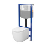 Zestaw d207 stelaż aqua 50 mechaniczny quick fix 3/6 z miską remo pro oval, deską duroplastową i przyciskiem dueto chrom