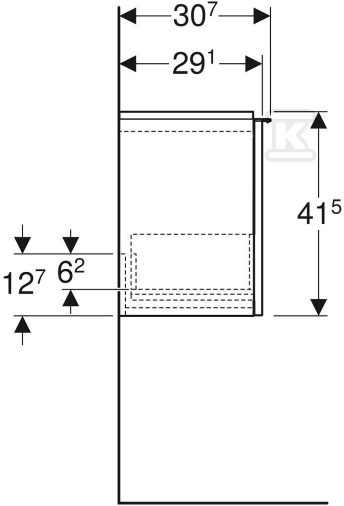 Szafka pod umywalkę kompaktową iCon z - 502.302.JR.1