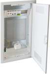 Flush-mounted RWN multimedia 3-row switchgear equipped with mosaic multimedia sockets