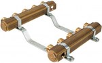 Brass manifold K1-2 G1"-G1/2" number of circuits 2