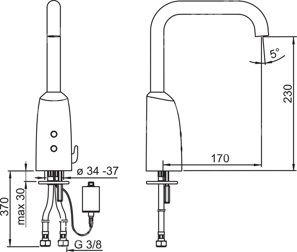 Bateria umywalkowa Oras Electra, - 6331FZ