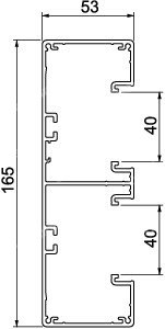 Kanał podparapetowy typ GA-53165RW - 6112600