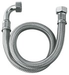 Nirosta pressure hose, G 1/2 x G 1/2 x 600 mm, for Rotexa Multi set, resistant to hot water, color: chrome