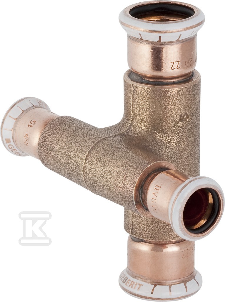 Czwórnik Geberit Mapress Kupfer 90° - 61504