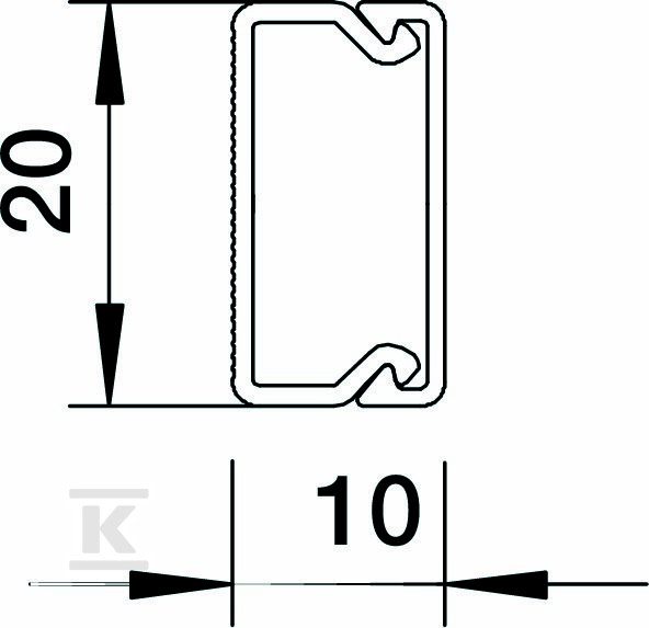 Typ instalačního kanálu WDK10020RW /2m/ - 6150764