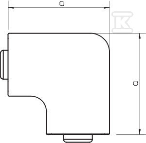 Flacher Eckbeschlag Typ WDK HF30045RW - 6192823