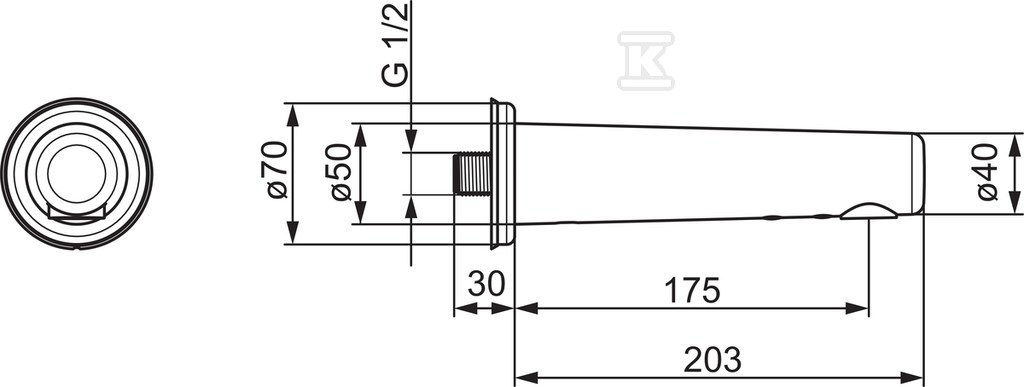 Bateria umywalkowa ścienna Oras - 6188Z