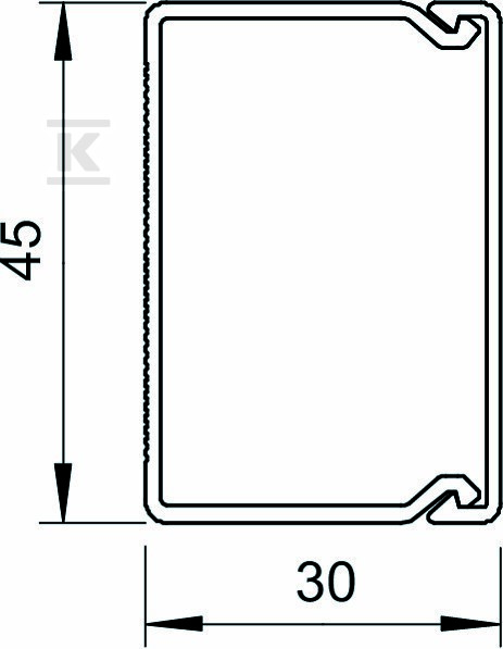 Typ inštalačného kanála WDK30045RW /2m/ - 6191118