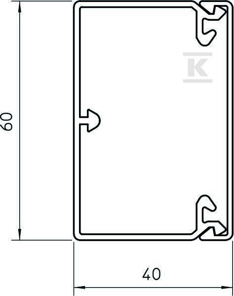 Installation channel, type WDK40060RW - 6191134