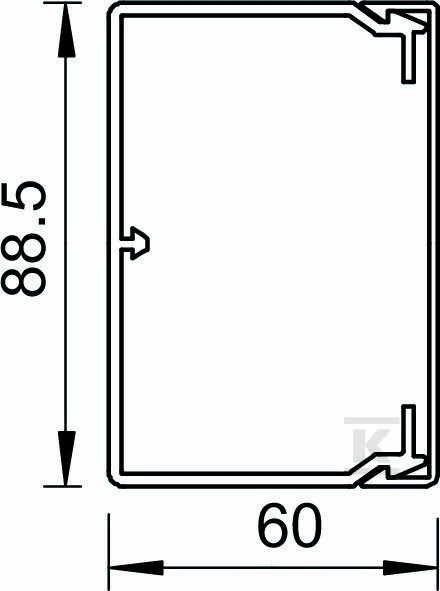 Installation channel, type WDK60090RW - 6191207