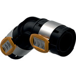 Kolano Geberit FlowFit: 45°, Materiał=PPSU, d=63mm