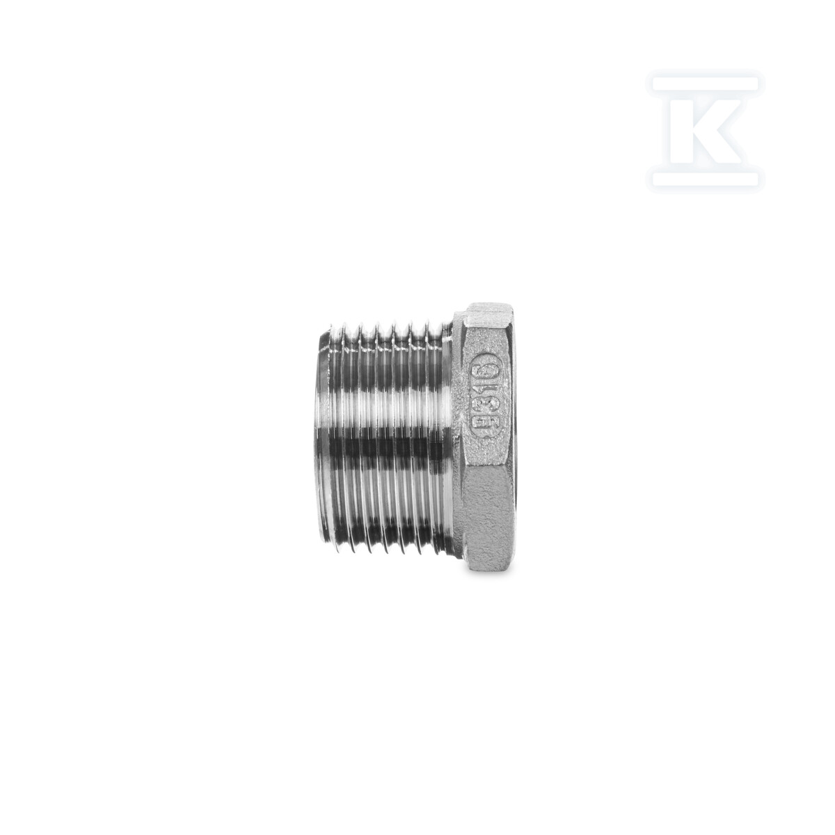 Stainless steel threaded reducing coupling 2 1/2