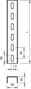 Profile rail, type US 3 200 A4 - 6342497