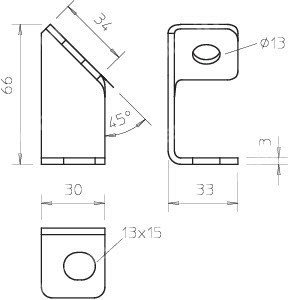 Element przyłączeniowy ukośny typ ABS - 6365027