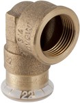 Kolano Geberit Mapress Kupfer przejściowe 90° z gwintem wewnętrznym D22-Rp1/2