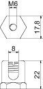 Grounding screw type EKL 25 M6 - 6404006