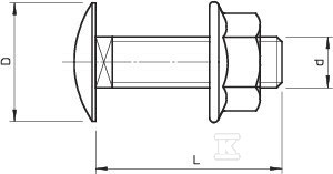 Șurub cu cap tip FRSB 6x16 A2 - 6406189