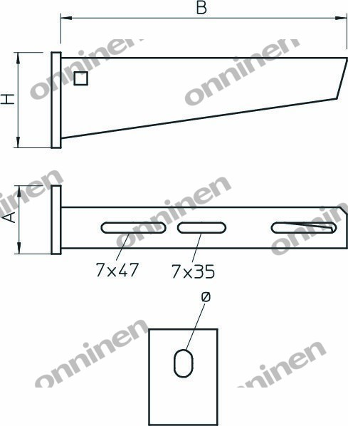 Wall bracket, hot-dip galvanized type - 6419763