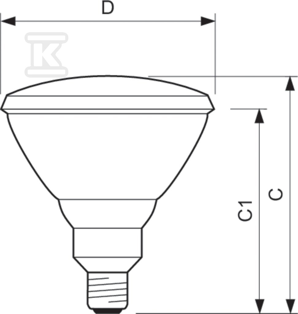 Żarówka lecznicza PAR38E 150W INFRARED, - 923806644210