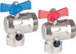 Geberit angular ball valve set (2 pcs): G1 "nickel plated