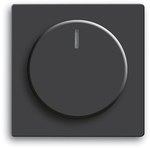 Pokrywa z pokrętłem i lampką neonową podwyższona konstrukcja do ściemniaczy Busch-Dimmer Future czarny matowy 6540-885-102