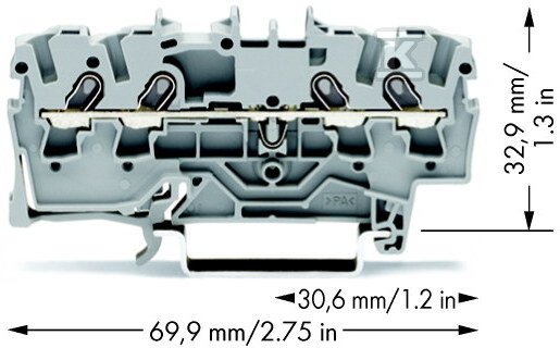 1.5 mm² 4-conductor through terminal - 2001-1401