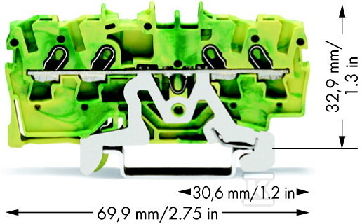 1.5 mm² 4-conductor PE connector for Ex - 2001-1407