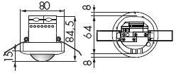 PD3-1C-FC Präsenzsensor, Unterputz, - 92197