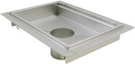 Kitchen channel body (to be purchased siphon type 562 or 502 and filter / sludge basket type 502 or 780) size 400x800 drain Ø 110, with insulation collar, internal height 60 mm