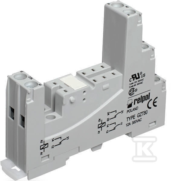 Plug socket GZT80-GRAY for Relays RM84, - 852612