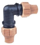 Kolanko 16mm skręcane typu LOCK do linii kroplujących DN16 (XP0022)