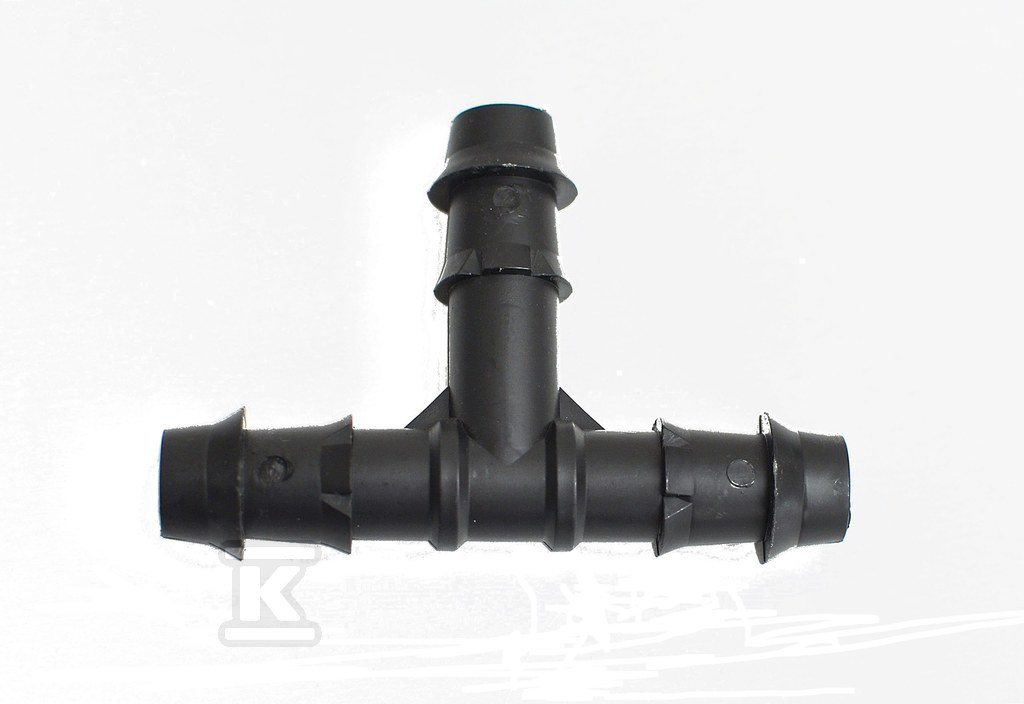 16mm push-in spiral tee for drip lines - 31031616