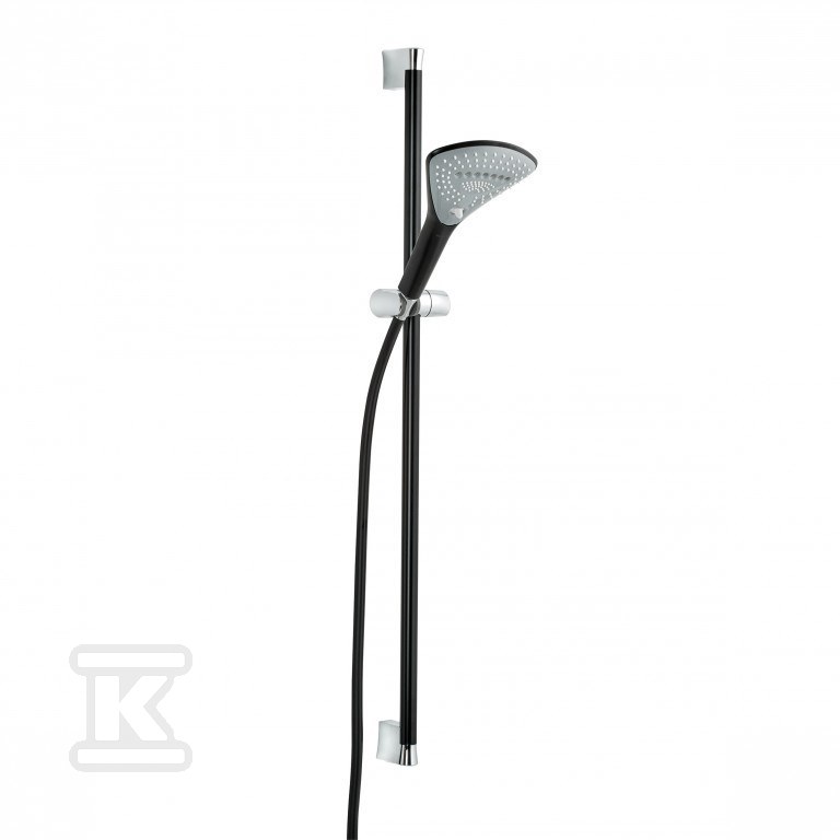 KLUDI FIZZ 3S shower set, matt black - 6774087-00