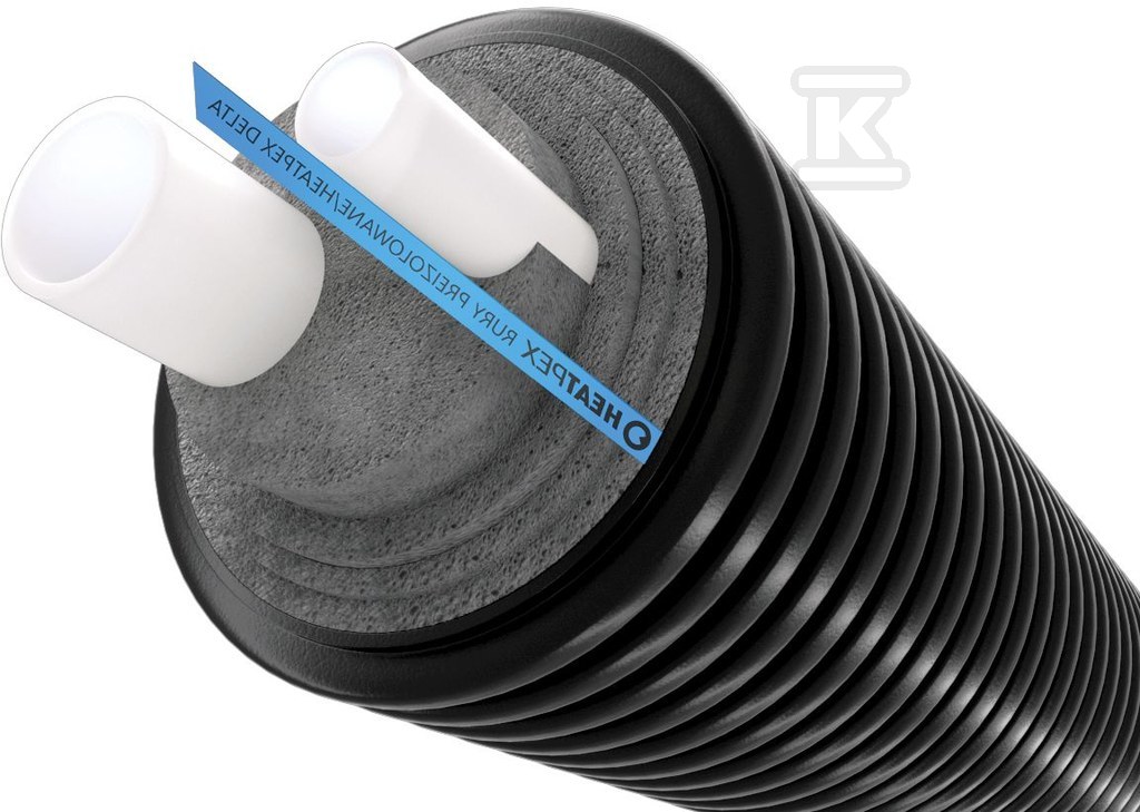 Double pre-insulated pipe DELTA PEX - 71016022500W